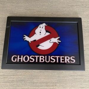 Ghostbusters Framed Collectors Logo Memorabilia Sign 11.5"x8"